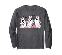 Halloween Nurse Ghost Crew - Spooky Medical Staff Boo Squad Long Sleeve T-Shirt