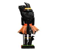 Halloween Nutcracker Figures,Table Nutcracker Soldier Figurine - Wooden Handpainted Collectible Decoration for Shelf Table Centerpiece Mantel Display Halloween Season