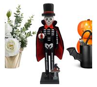 Halloween Nutcracker | Vampires Skeleton Figurines Decor - Wooden Nutcrackers Soldier Figurine | for Shelf Fireplace Party Cabinet Tabletop Window Table Counter