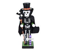 Halloween Nutcracker, Wooden Holiday Figurine, 9.84 Inches Decorative Statue, Lightweight & Portable, Seasonal Table Ornament for Mantelpiece, Shelf, Party, Fireplace, Home and Display