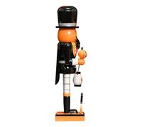Halloween Nutcracker, Wooden Table Nutcracker Soldier Figurine, Skeleton Witch Pumpkin Black Cat Nutcrackers Figure, Handpainted Collectible Decoration, for Decorative Halloween Party, Table