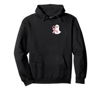 Halloween October Breast Cancer Awareness Pink Cute Ghosts Pullover Hoodie