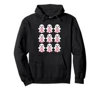 Halloween October Breast Cancer Awareness Pink Cute Ghosts Pullover Hoodie