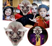 Halloween Old Man Facemark Horror Head Coverings Compulsion Prank Funny Head Coverings Eye Holiday Party Dress Up The Mask Costume Adult(A3,One Size)