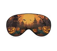 Halloween Orange Eye Mask, Side Sleeping Mask Light Blindfold Sleeping Mask Nose Pad and Elastic Band for Children Women and Men