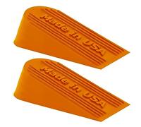 Halloween Orange Large Rubber Door Stopper Made in USA - Door Stop Wedge for Carpet, Tile, or Concrete - Door stoppers for Bottom of Door -Heavy Duty for Commercial & Home Use 6.5 x 2.75 x 1.9 in 2PK