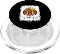 Halloween Orange Pumpkin Buffalo plaid It's Fall Y'all women PopSockets PopGrip for MagSafe