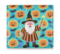 Halloween Orange Pumpkin Dwarf Leather Car Registration and Insurance Card Holder Essential Wallet Case for any Car, Truck, Motorcycle, Trailer or Boat