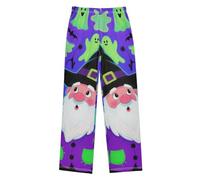 Halloween Orange Pumpkin Dwarf Pajama Pants for Kids Cotton Kids Lounge Pants Boys Christmas Pajama Pants 11-12Y
