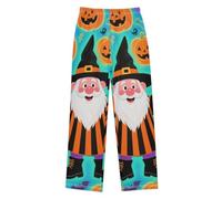 Halloween Orange Pumpkin Dwarf Pajama Pants for Kids Soft Warm Boys Sports Pajama Pants Boys Christmas Sleeping Pant 11-12Y