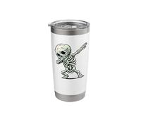 Halloween Origami Art Dabbing Skeleton Stainless Steel Insulated Tumbler