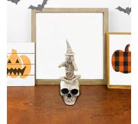 Halloween Ornament Halloween Resin Ornament. Desktop Piece. Styles: Cover Ears Cover Mouth Eyes. Gives A Mysterious. for Home & Workplace. Durable. Hanging(B,18. 5X9X7cm)