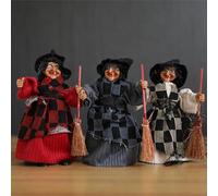 Halloween Ornament Halloween Witch Pendant The Ceiling Decoration Set in The Theme Scene A of Eerie Atmosphere to Any Setting. Props (Red, 25cm)