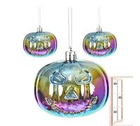 Halloween Ornaments for Tree, 3 Pieces Ghost Design Ball - Halloween Tree Decorations, Decorative Hanging Ornaments for Window Holidays