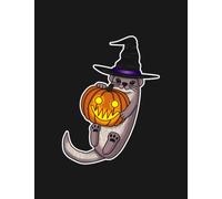 Halloween Otter Notebook: Journaling and Writing As A Perfect Gifts 100 Pages Lined 8.5 x 11