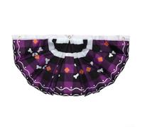 Halloween Outdoor and Indoor Bunting Flag with Pleated Fan Shape, Featuring Classic Halloween Motifs and Secure Hanging for Festive Atmosphere (C)