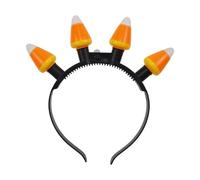 Halloween Outdoor Candy Corn Light Up Bulbs Head Boppers Halloween Headpiece Day Of The Cute Decoration Accessories LED Lights Headwear Hair Hoop For Women Men Boys Girls Head ( Yellow, 21x21. 5x5cm)