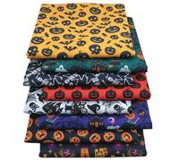 Halloween Outdoor Decorations Halloween Christmas Fabric Fabric Squares 20" x 20" Fat Quarter Bundles Craft for Patchwork Sewing Quilting Crafting DIY ()(C,50X50CM)