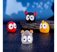 Halloween Outdoor Decorations Halloween Micro DIY Night Lit Black Enchanting Miniature for Displays Hanging Decoration(G,1.1X0.9CM)