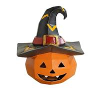Halloween Outdoor Decorations Halloween with A Gentleman's Hat Pumpkin Decorative Ornaments Home Porch Indoor Atmosphere Props Ornaments House Christmas Decorations (A, 13. 6cm)