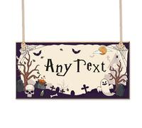 Halloween Outdoor Decorations Personalised Halloween Signs and Plaques Door Sign Room Signs Wooden Hanging Wall Sign Yard Signs for Haunted House Home Outdoor Halloween Themed Party(Design 3)