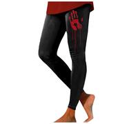 Halloween Outfits Women Pants, Uk Plus Size Trousers 80s Soft Leggings Gym Stretch Tummy Control Exercise Print Activewear Running Shapewear Tights Yoga