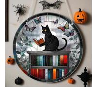 Halloween Outside Decorations Halloween Acrylic Hanging Decorations 2D Hanging Ornaments For Home Window Party Decorative Hangs Heart Door Beads (B, One Size)