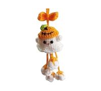 Halloween Outside Decorations Halloween Decoration Witchy Crochet Kit, Handmade Cute Crochet Kit with Yarn and Tools, Bag Charm for DIY Lovers, Soft to The, Decorations (C, A)