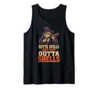 Halloween Outta Spells But Not Outta Shells Wizard Funny Tank Top