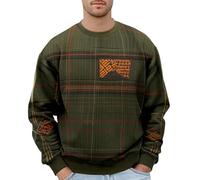 Halloween Oversized Sweatshirts for Men Full Zip Up Hoodies Heavy Cotton Pullover Drop Shoulder Casual Unisex Hoodie 2025 Sport Wear Santa Claus Suit Adult (14-Army Green, S)