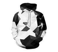 Halloween Oversized Sweatshirts for Men Full Zip Up Hoodies Heavy Cotton Pullover Drop Shoulder Casual Unisex Hoodie 2025 Overcoat Christmas Jumper Light Up (Black #3, S)