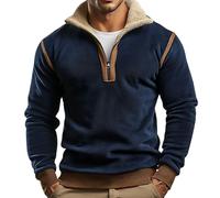 Halloween Oversized Sweatshirts for Men Full Zip Up Hoodies Heavy Cotton Pullover Drop Shoulder Casual Unisex Hoodie 2025 Outwear Knitwear Mens Christmas Outfits (Navy, L)