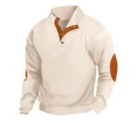 Halloween Oversized Sweatshirts for Men Full Zip Up Hoodies Heavy Cotton Pullover Drop Shoulder Casual Unisex Hoodie 2025 Coat Streetwear Boys Xmas Jumper (Khaki, M)