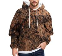 Halloween Oversized Sweatshirts for Men Full Zip Up Hoodies Heavy Cotton Pullover Drop Shoulder Casual Unisex Hoodie 2025 Overcoat Family Xmas Jumpers (Gold #10, XXL)