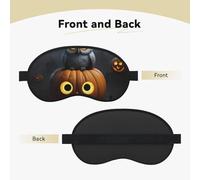 Halloween Owl Ghost Pumpkin 1 Print Sleep for Adults Comfortable Eye Mask for Travel Camping Light Blocking Nap Cover
