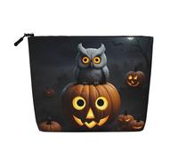 Halloween Owl Ghost Pumpkin 1 Versatile Travel Toiletry Bag Makeup Bag, Perfect for Daily Use and Business Trips