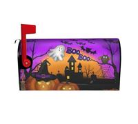 Halloween Owl Ghost Pumpkin Magnetic Mailbox Cover Mailbox Protector Letter Box Flap Easy Install No Tools 21x18 In