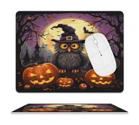 Halloween Owl Ghost Pumpkin Mouse Pad Mouse Mat 10 X 8 Inch