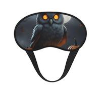 Halloween Owl Ghost Pumpkin Print Sleep for Adults Comfortable Eye Mask for Travel Camping Light Blocking Nap Cover