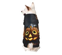Halloween Owl Ghost Pumpkin Print Small Dogs Warm Hoodie, Soft And Breathable Sweatshirt, Easy To Wear Jumper For Winter And Fall, Cold Weather Hooded Coat Pullover