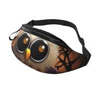 Halloween Owl Ghost Pumpkin Printed Personalized Waist Bag, Lightweight and Versatile Crossbody Bag for Everyday and Outdoor Adventures