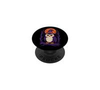 Halloween Owl Witch Hat Cute Cartoon Full Moon PopSockets Adhesive PopGrip