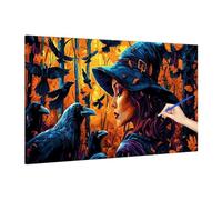 Halloween Paint by Numbers for Adults Beginner, Adult Paint by Numbers Woman, Painting by Number on Canvas, Oil Painting Arts and Crafts for Room Decor, Gifts for Women, Without Frame 220x100cm D-36