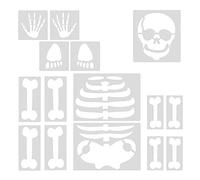 Halloween Painting Template Set Hollow Skull Claw Bone for Wall Drawing Craft Halloween Template
