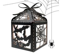 Halloween Paper Bags - Halloweens Sweet Boxes | Bat Spooky Containers | Party Favors Halloween Goodie Boxes | For Snacks Gummy Bread Table Shelf Kitchen Mantel Bar Entryway Classroom Haunted Houses