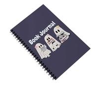 Halloween Paper Journal Reading Tracking Notebook Twin Coil Binding Planner for Plan Schedules Management 148x210mm Journal