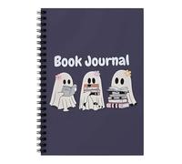 Halloween Paper Journal Reading Tracking Notebook Twin Coil Binding Planner for Plan Schedules Management 148x210mm Halloween Planner Notebook