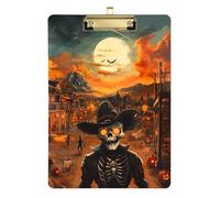 Halloween Party and Happy Halloween Leg Storage Box Acrylic Cute for Schoolgirls Girls Kids Teacher Clipboard Size 9x12