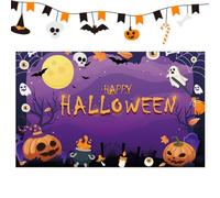 Halloween Party Backdrop 70.8x43.3 Inches Spooky Pumpkin Backdrop