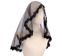 Halloween Party Black Veil Scary Costume Lace Veil for Bride Day of the Death